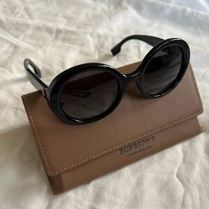 Burberry Black Oval Sunglasses